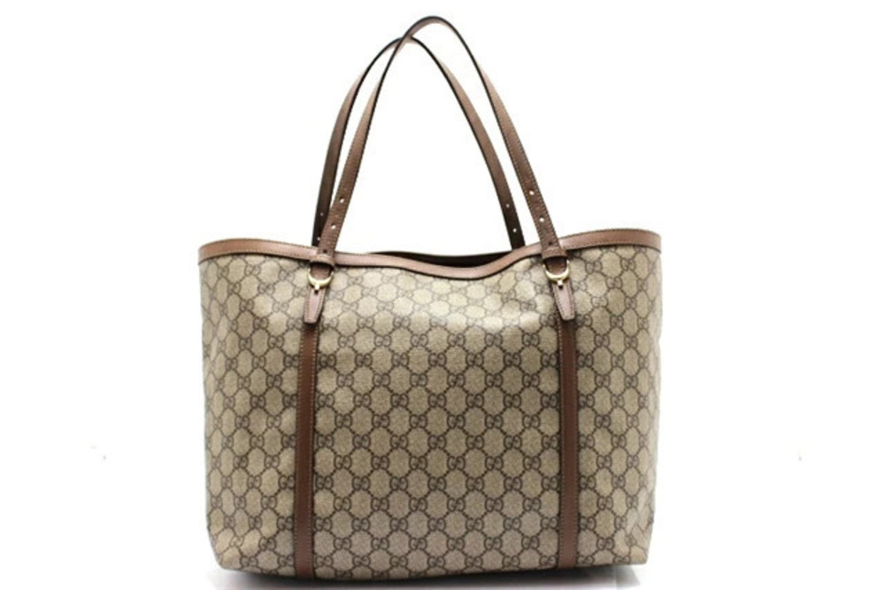 Gucci GG Supreme Tote Bag Canvas Calfskin